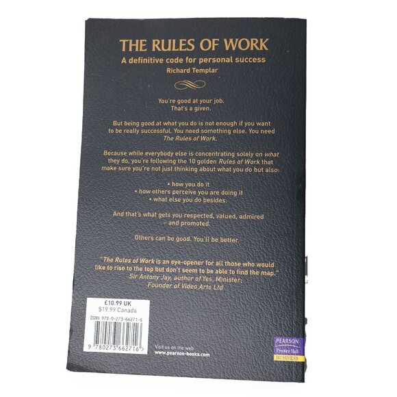 The Rules of Work: A Definitive Code for Personal Success by Richard Templar - Picture 2 of 8